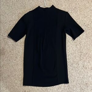 Classic Black Mock Neck Dress